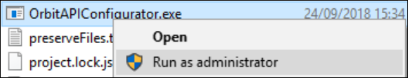 Run as administrator Run as administrator context menu option