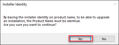 Installer identity Installer identity with digital certificate applied