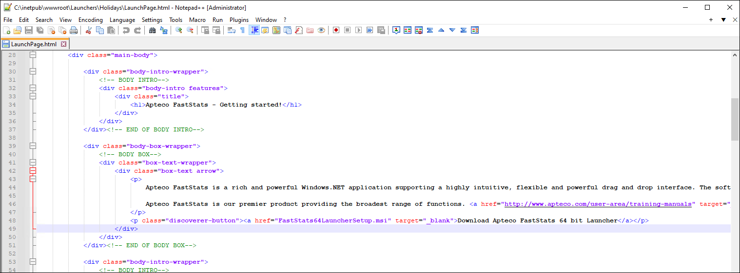 HTML after removing the 32-bit launcher link