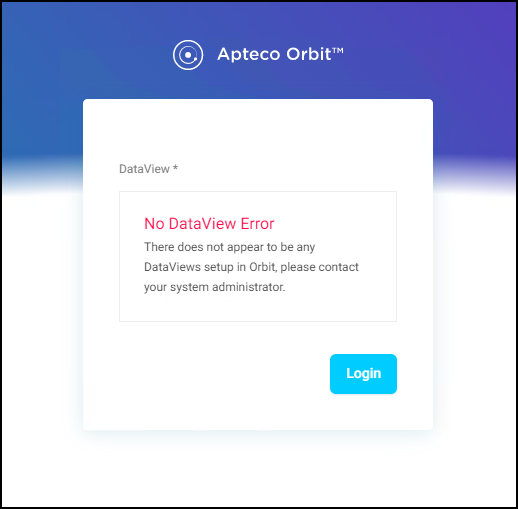 No DataView error message in Orbit