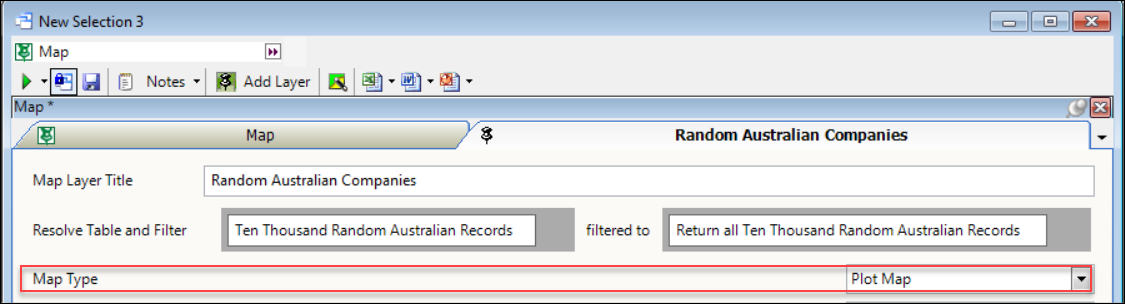 Map Type selector showing Plot Map option