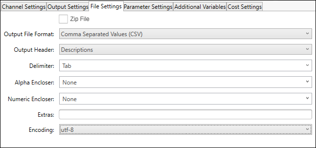 File Settings File Settings
