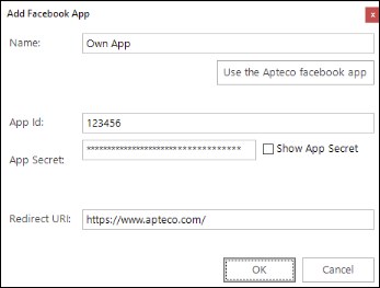Apteco Facebook API App