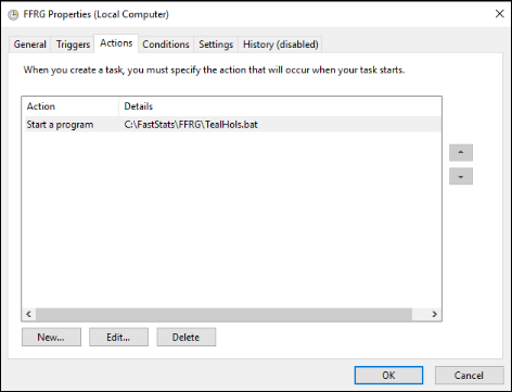 FFRG Task Scheduler actions FFRG Task Scheduler actions