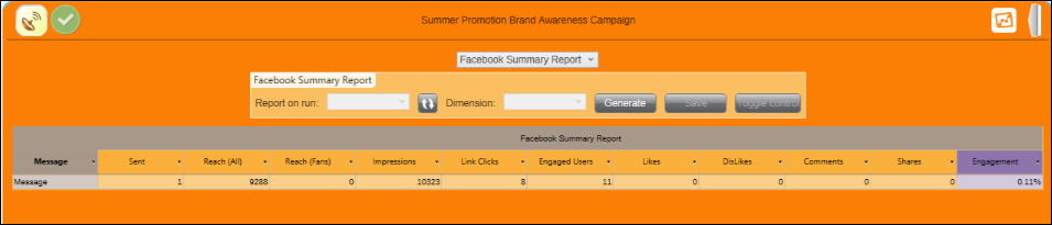 Facebook campaign responses in PeopleStage Facebook campaign responses in PeopleStage