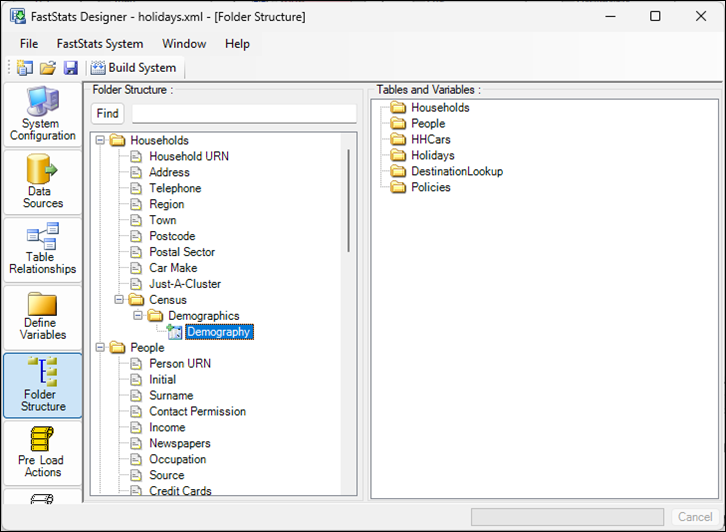 Folder structure