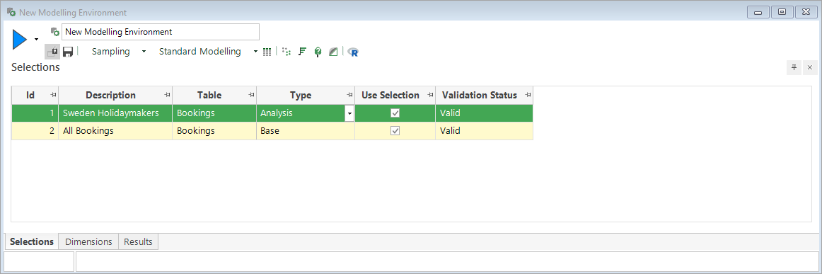 Standard modelling environment