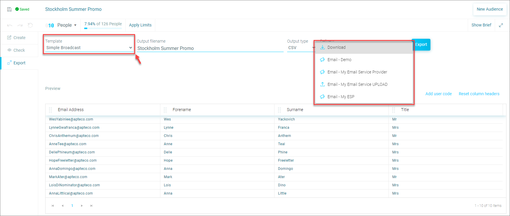Email Broadcast Select Template and Delivery Email Broadcast Select Template and Delivery