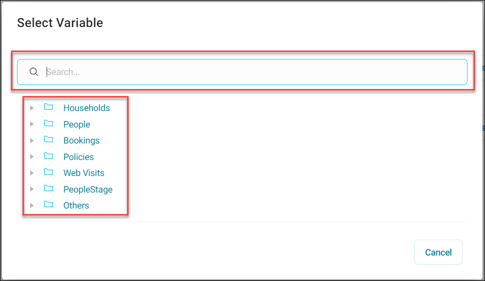 Select variable