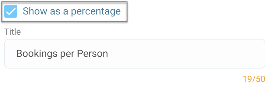 Show as percentage