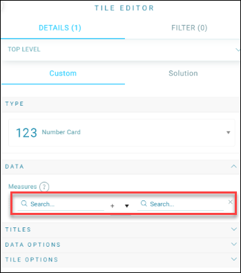 Search data fields