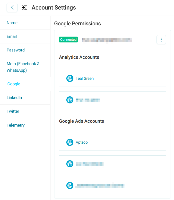 Google permissions