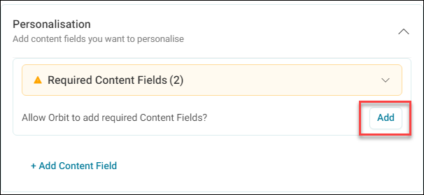Orbit Adds Content Fields