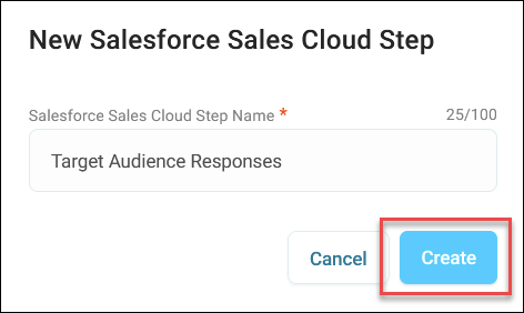 Salesforce step name