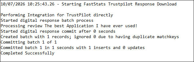 Trustpilot response log Trustpilot response log