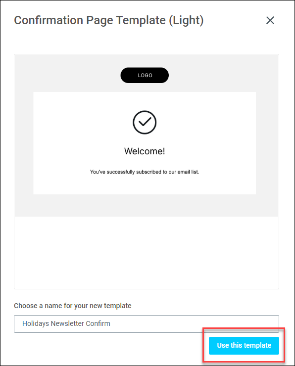 Use this Page Template