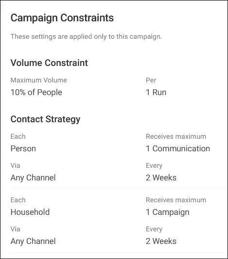 Constraint Summary