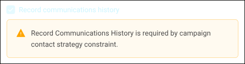 Record Communications History