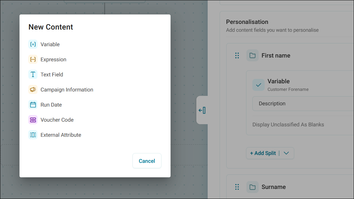 Content fields