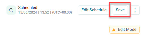 Save Schedule