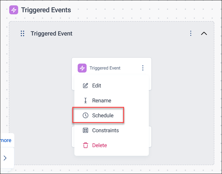 Schedule option