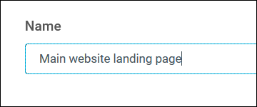 Page name