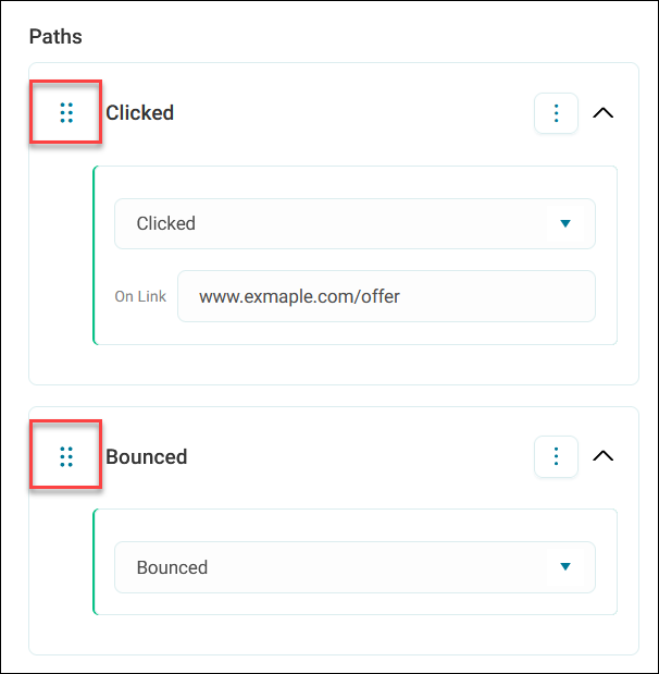 Reorder paths
