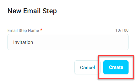 Create message step