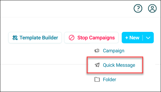 New quick message