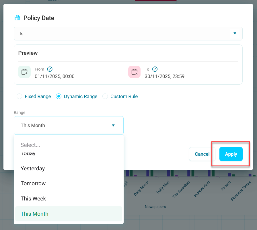 Policy date