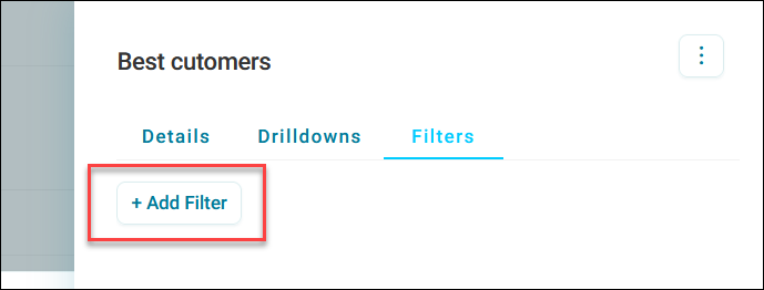 Filters tab
