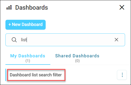 Dashboard select