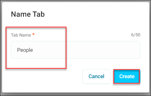Name tab