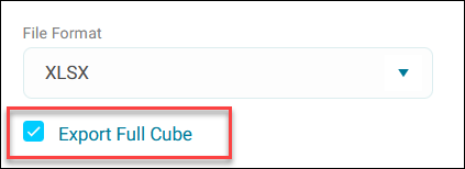Export full cube