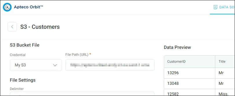Amazon S3 Data Source