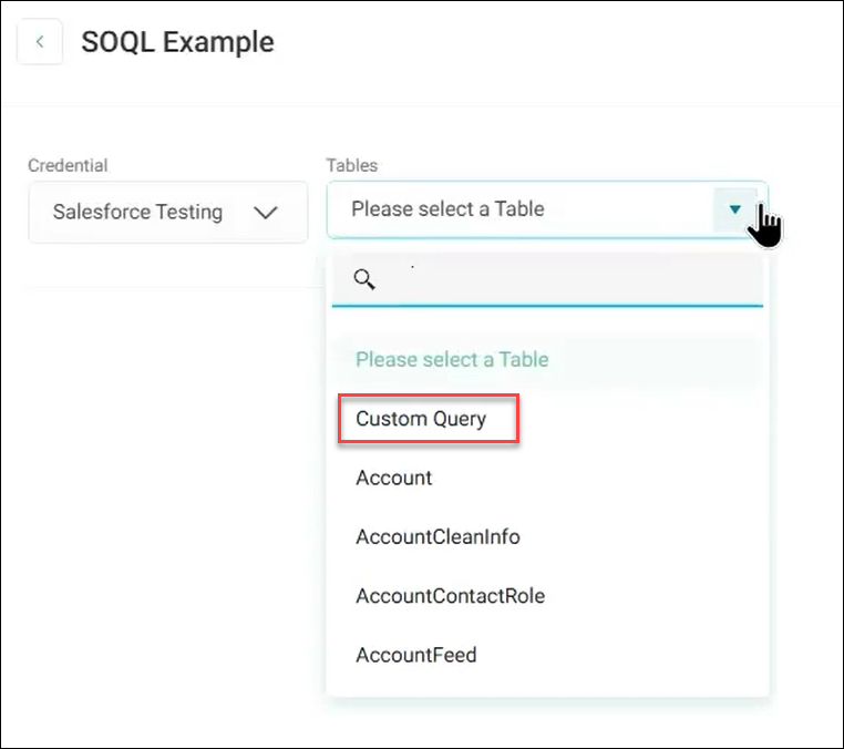 Custom query