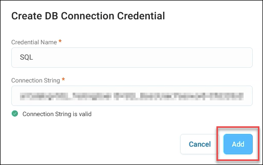 Database credentials