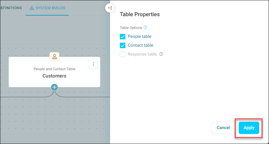 Table Options