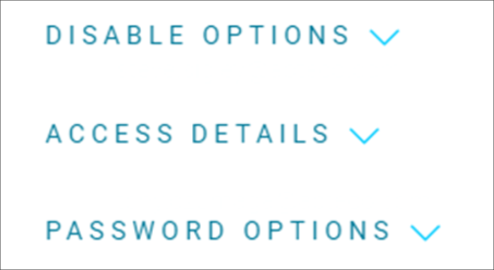 Drop down items