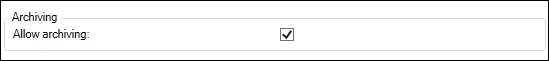 FastStats Configurator - Allow Archiving FastStats Configurator - Allow Archiving