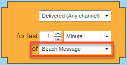 Broadcast Interaction drop-down Message Step