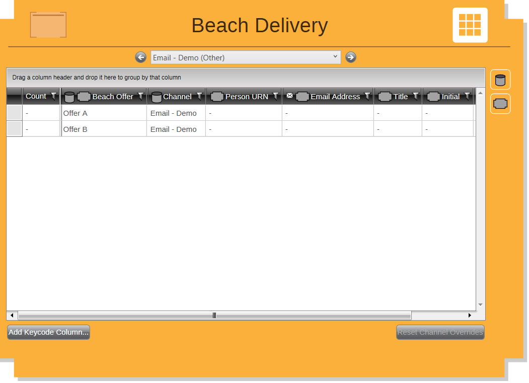 Output Grid View
