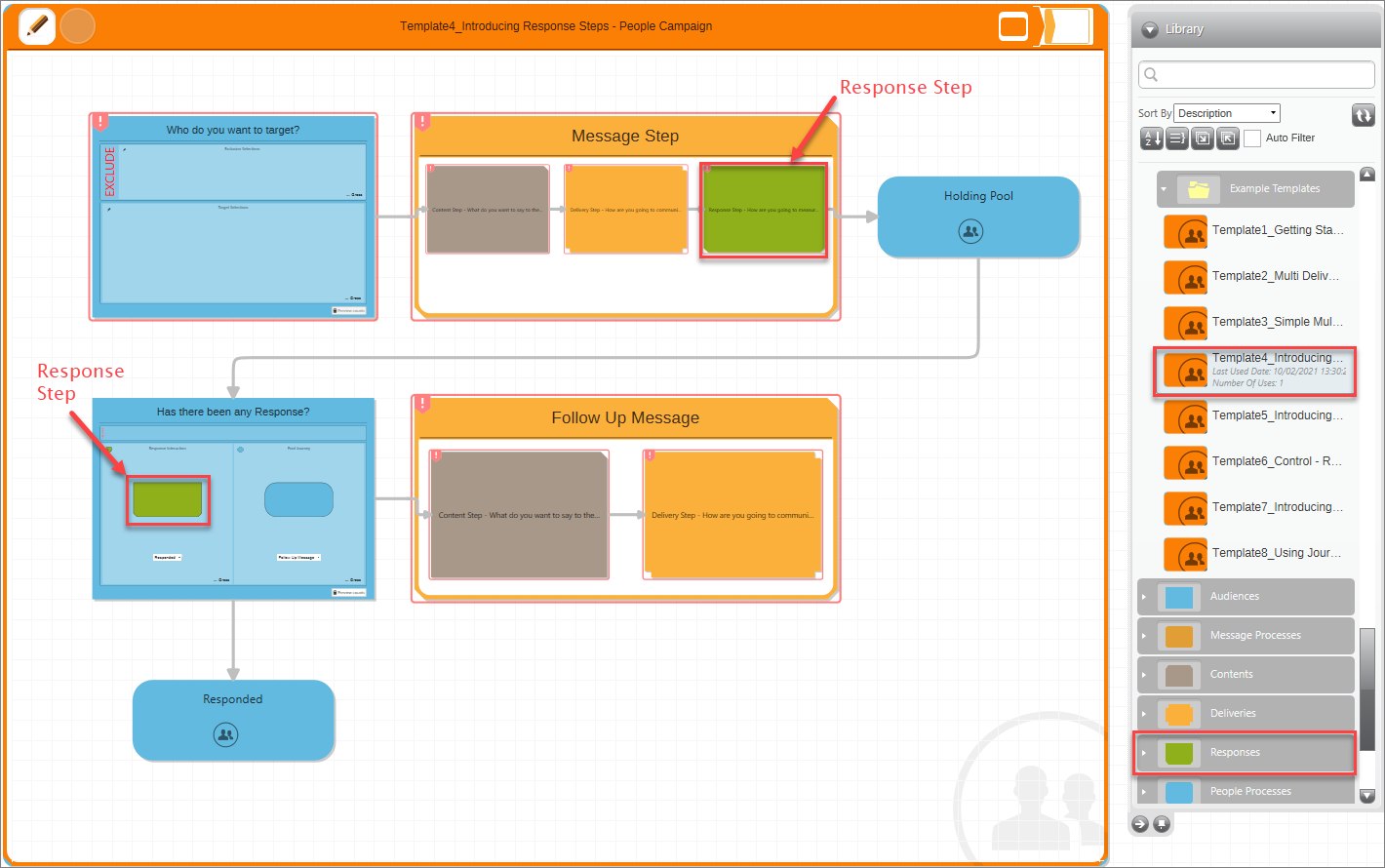 Example Template 4 Response Steps