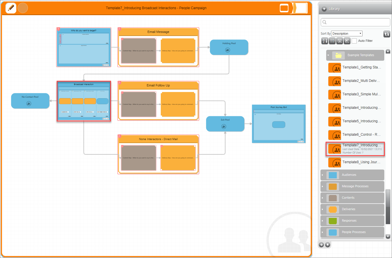 Example Template 7 Broadcast Interactions