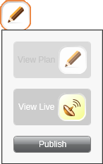 Plan and Live toggle states Plan and Live toggle states