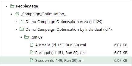 FastStats selections for optimisation