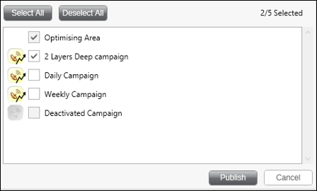 Publishing unloaded campaigns