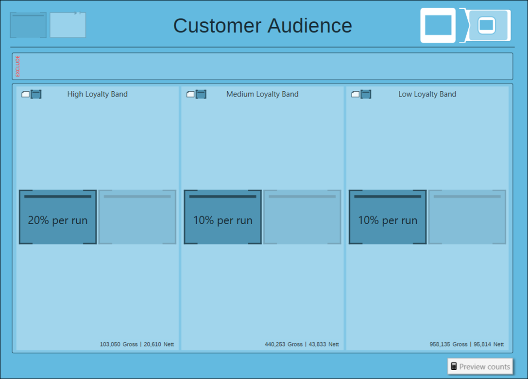 Preview Counts with segment constraints