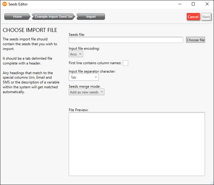 Seeds Editor Import