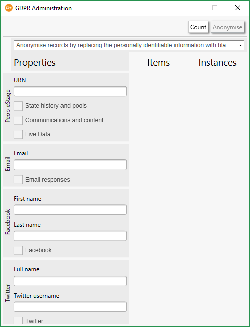 GDPR Administration Tool